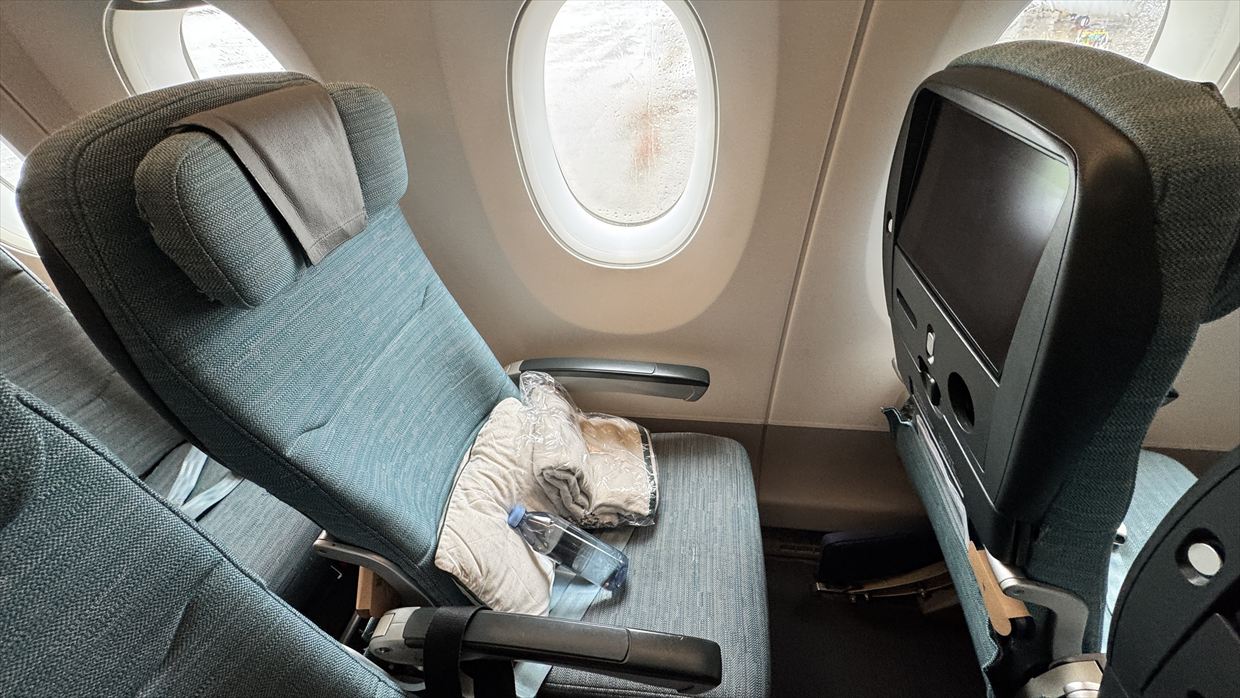 【フライトの様子】CA319 上海浦東～香港 Jun25 A350-900型機 エコノミークラス