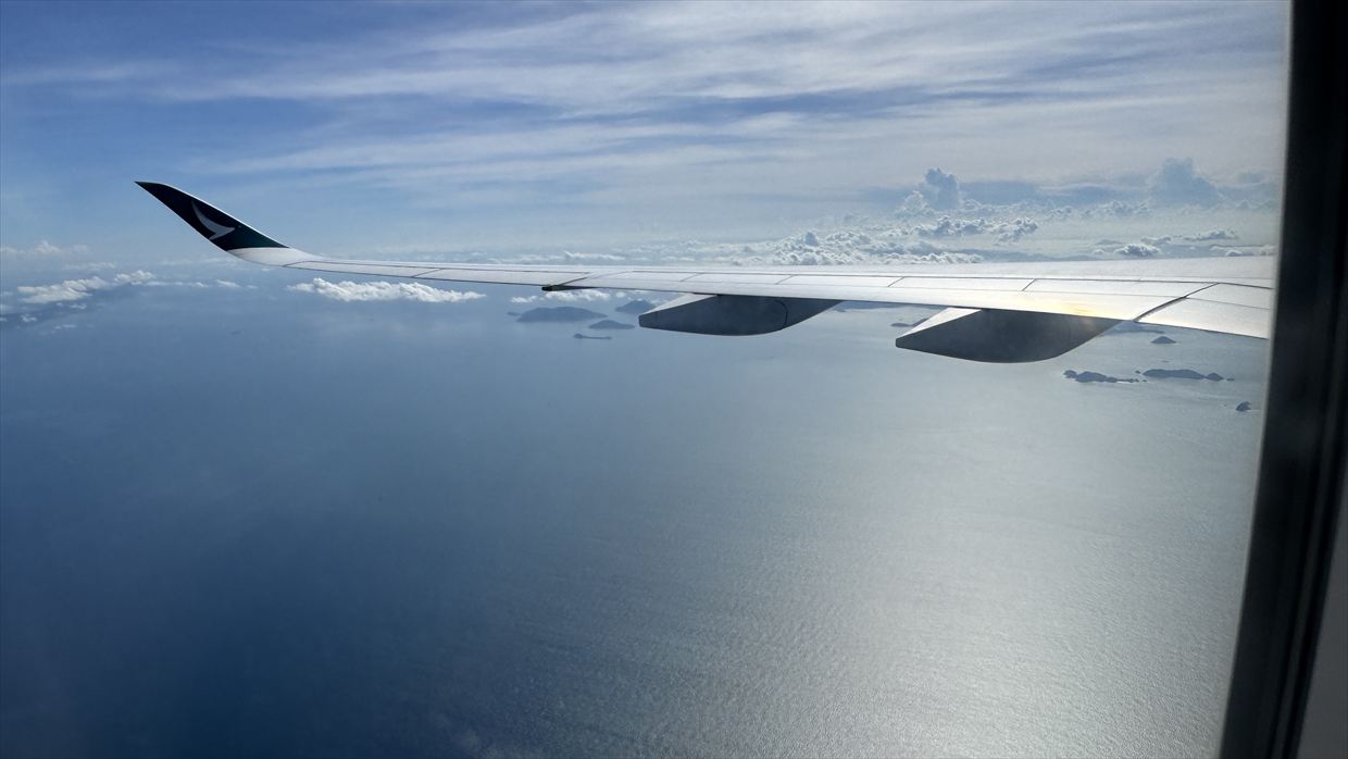【フライトの様子】CA319 上海浦東～香港 Jun25 A350-900型機 エコノミークラス