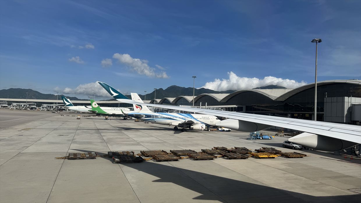 【フライトの様子】CA319 上海浦東～香港 Jun25 A350-900型機 エコノミークラス