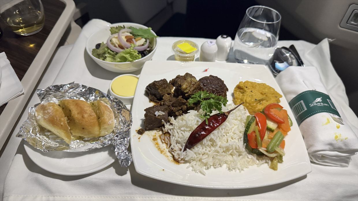 【機内食レポ】コロンボ～フランクフルト UL533便 スリランカ航空 ビジネスクラス 25年07月