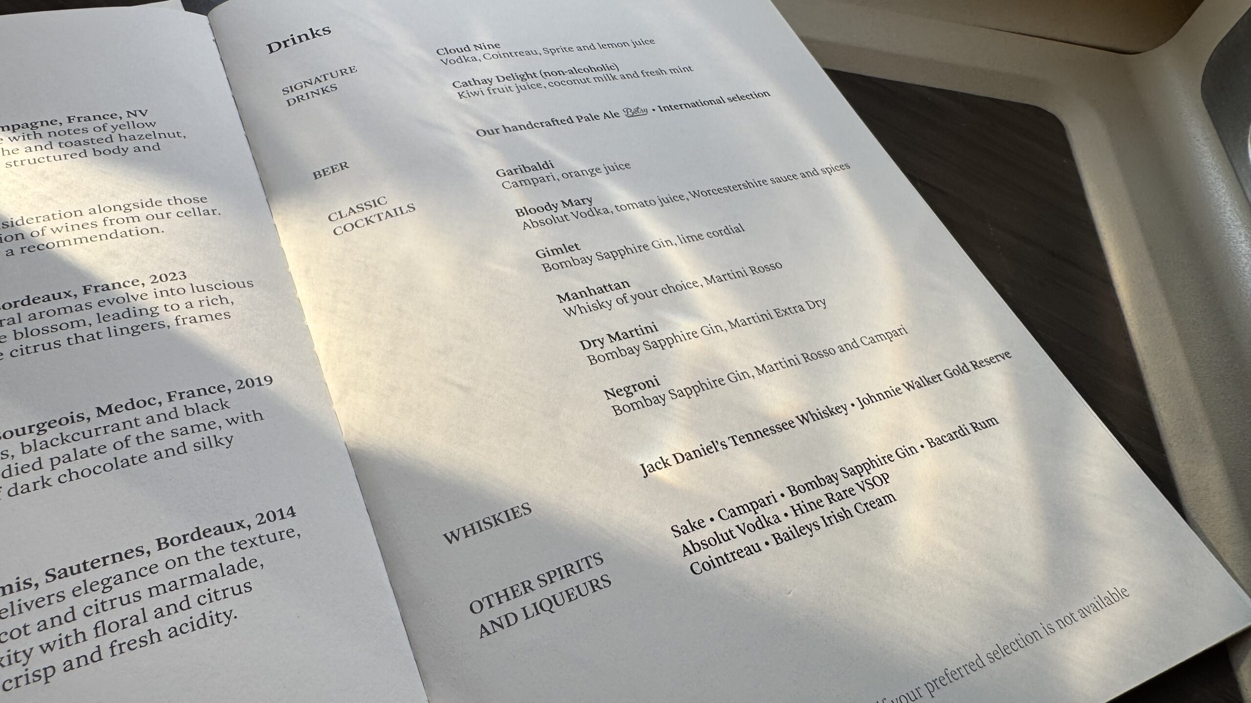 【機内食レポ】成田~香港 CX527便 ビジネスクラス 25年09月