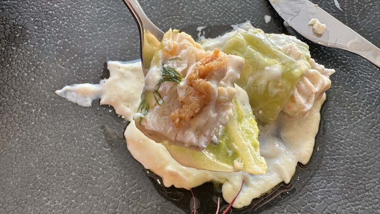 春キャベツと河豚 帆立のファルシー